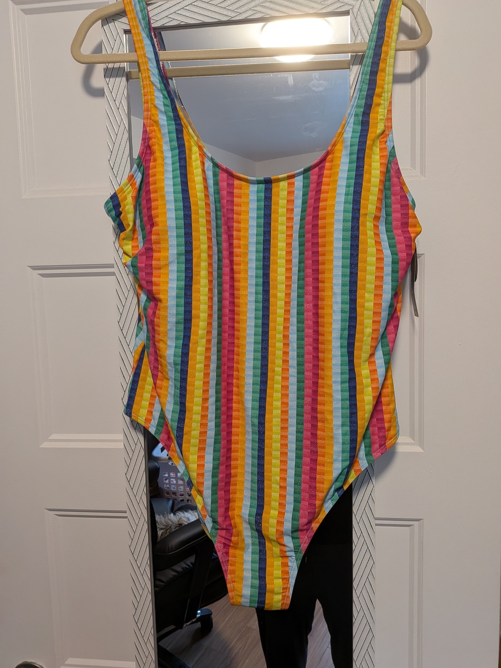 Women’s Rainbow Stripe One Piece Bathing suit